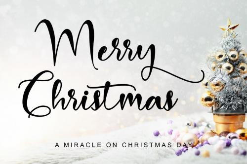 Merry Christmas BabyCalligraphy Font 
