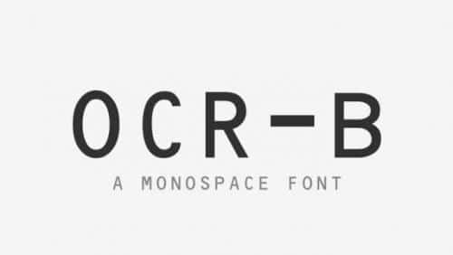 OCR-B Font 1