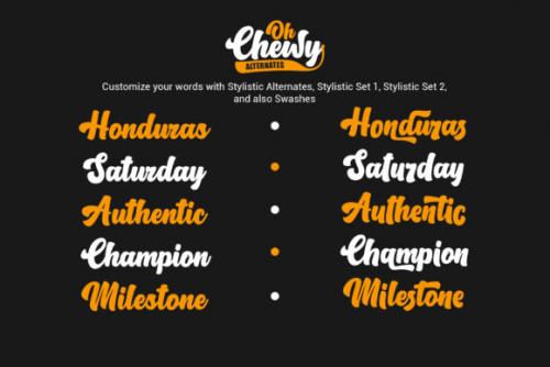 Oh Chewy Font 3