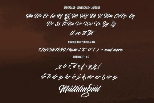Restu Bundah Retro Script Font 15