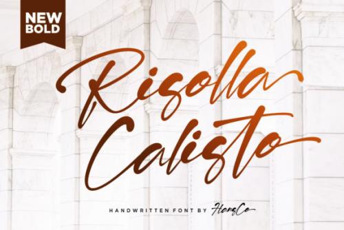 Risolla Calisto Bold Handwritten Script Font 1