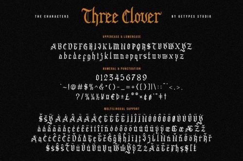 Three Clover Font 4