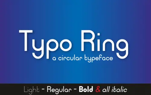 Typo Ring Sans Serif Font