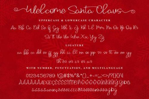 Font 16 Welcome Santa Claus title
