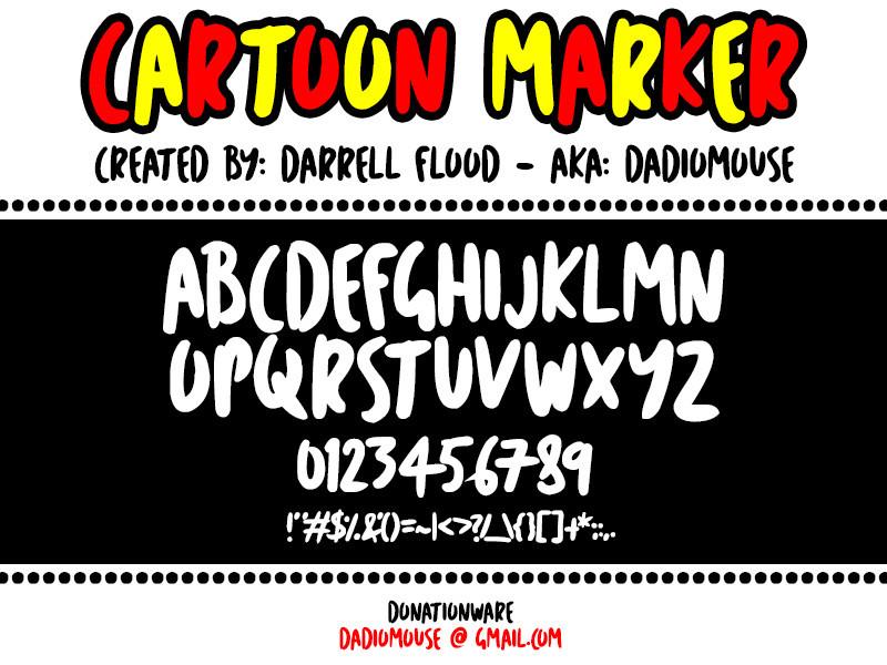 Cartoon Marker Font