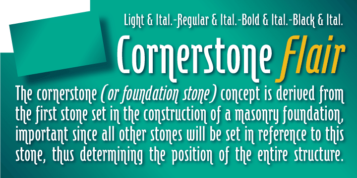 Cornerstone Flair Font