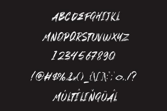 Goshbe Textured Brush Font 10