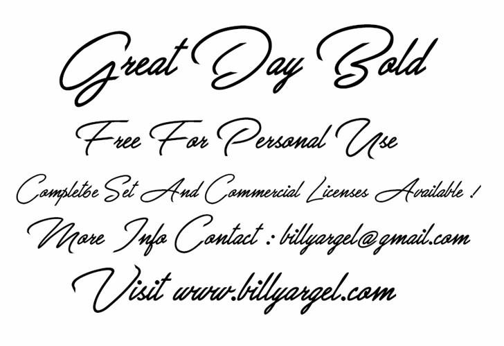 Great Day Bold Font