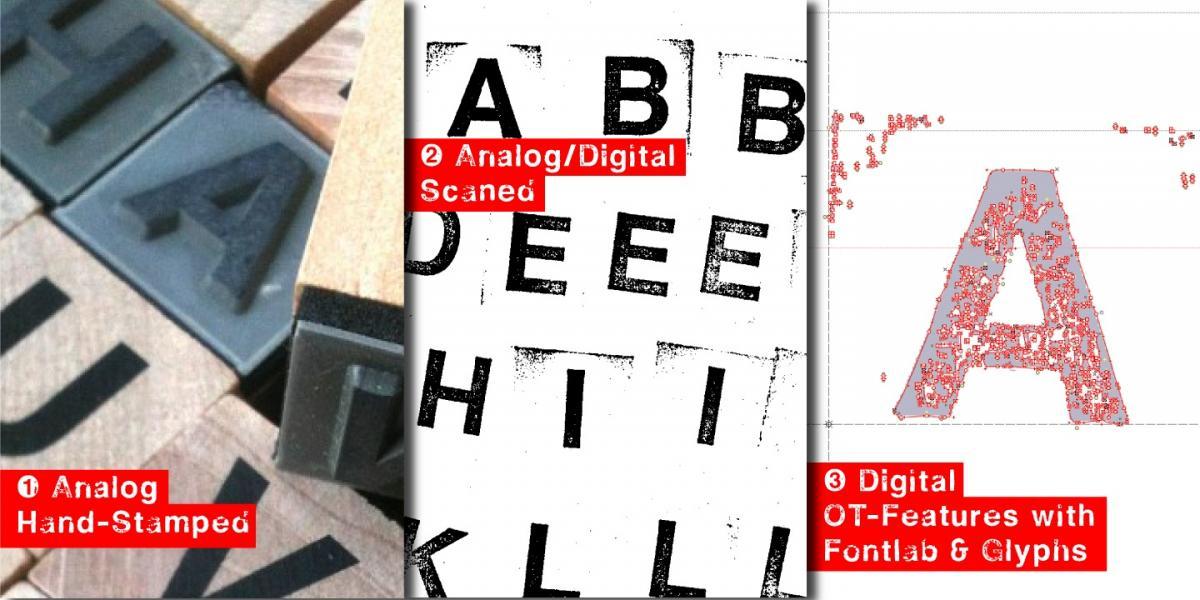 Hand Stamp Swiss Rough Sans Font 9