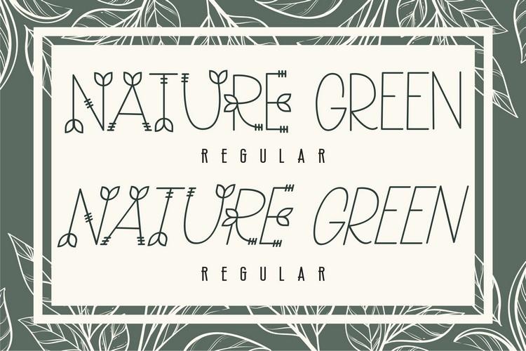 Nature Green Display Font 2