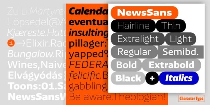 NewsSans Wide Font 2