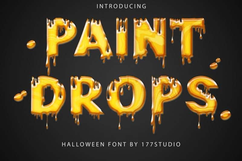 Paint Drops – Halloween Font