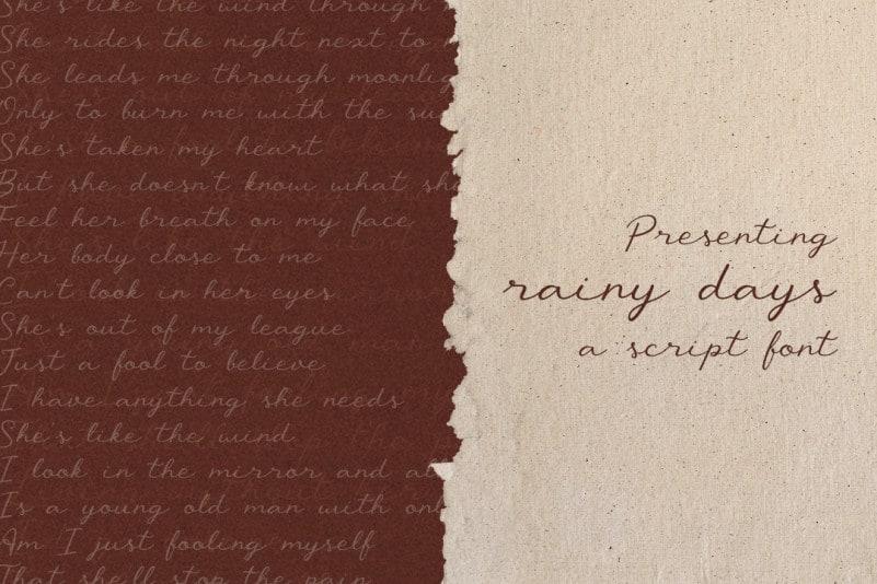 Rainy Days Handwritten Font 2