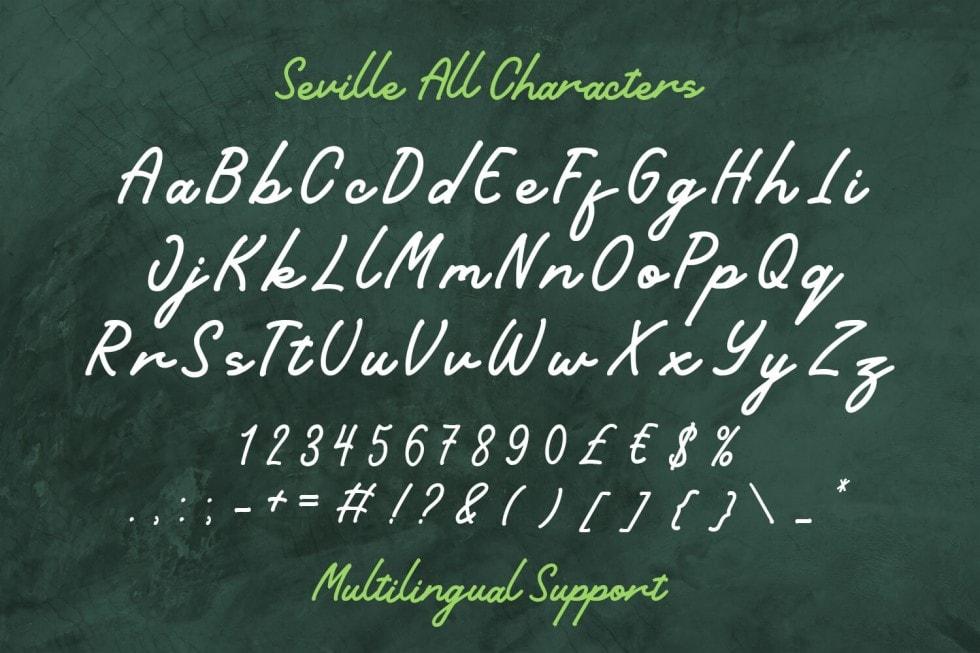 Seville Handwritten Font 1