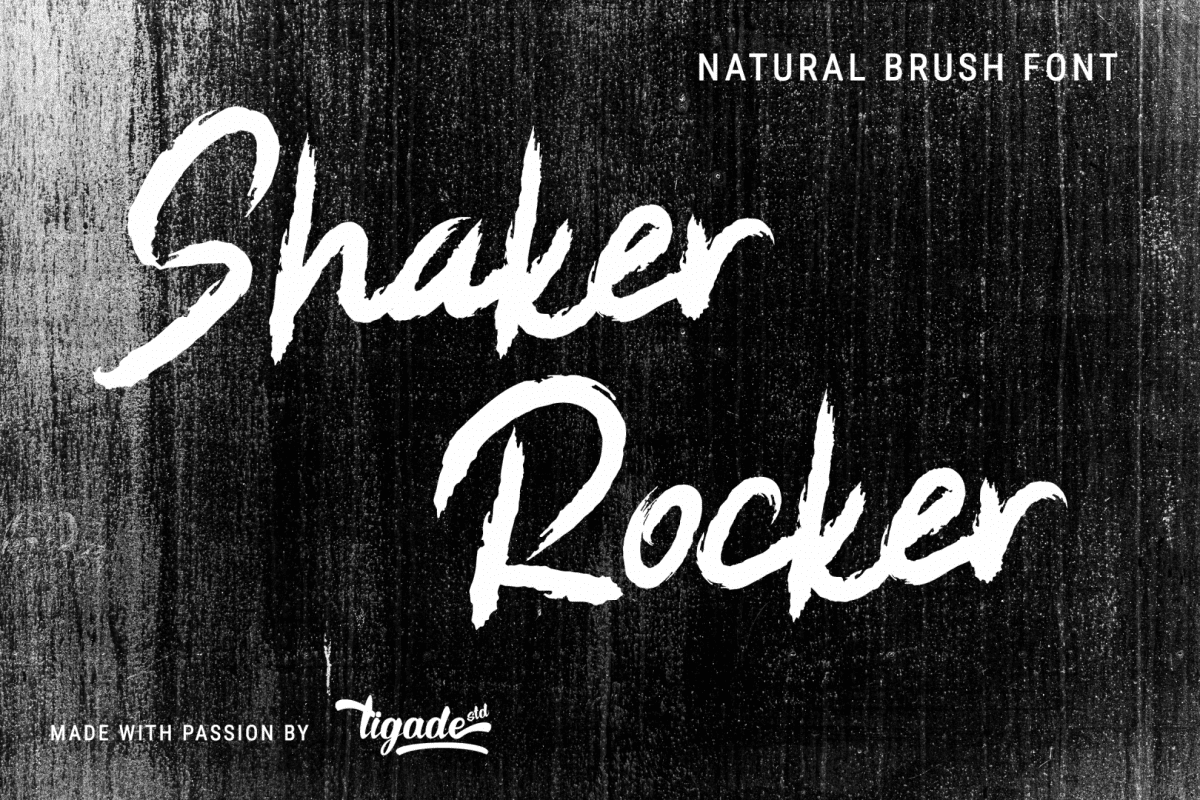 Shaker Rocker Brush Font 1