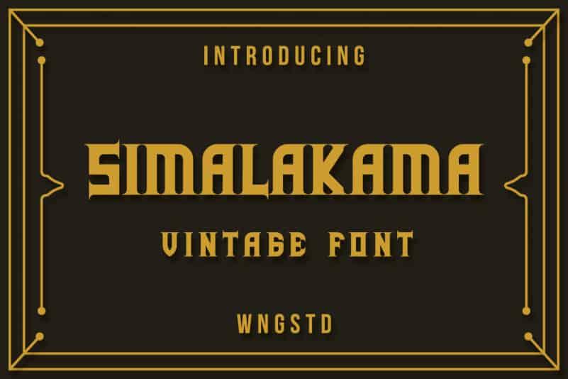 Simalakama Vintage Display Font 1