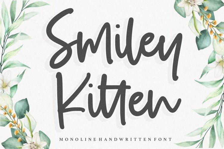 Smiley Kitten Monoline Handwritten Font