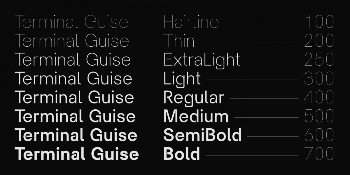 Terminal Guise Sans Serif Font 2
