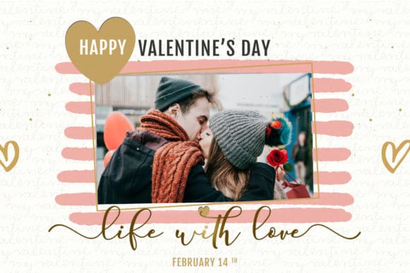 Valentine  You Calligraphy Font 7