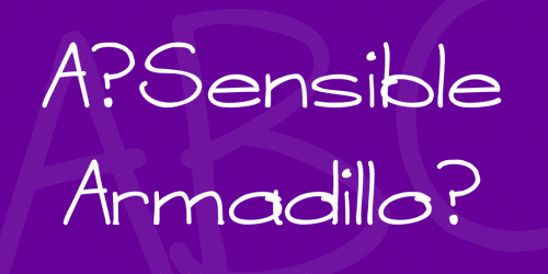 A Sensible Armadillo Font 3