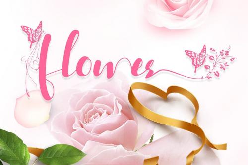 Acmedia Butterflies and Flowers Font 3