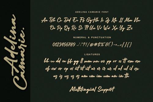 Adelina Camarie Signature Font 16