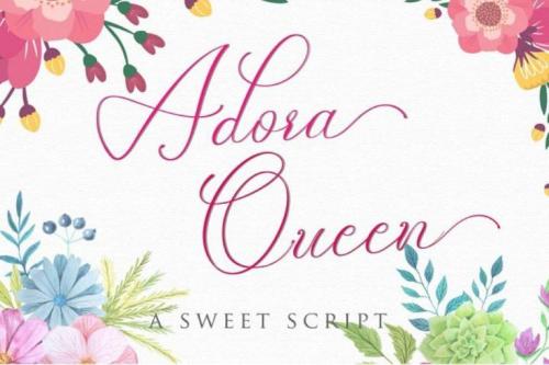 Adora Queen Calligraphy Font 1