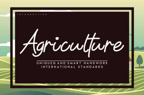 Agriculture Handwritten Font