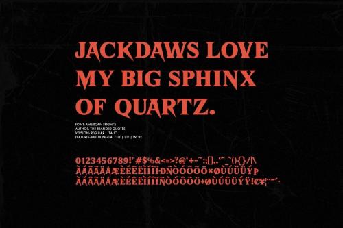 American Frights Serif Font 7