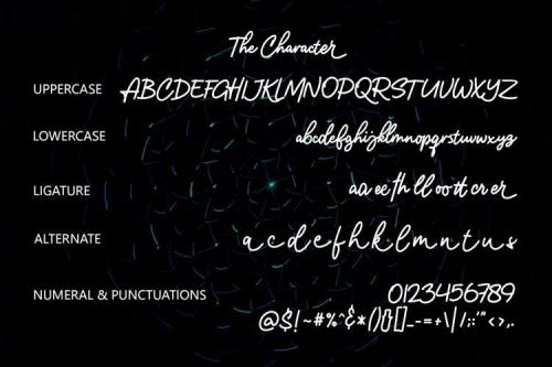 Amterina Monoline Script Font 12