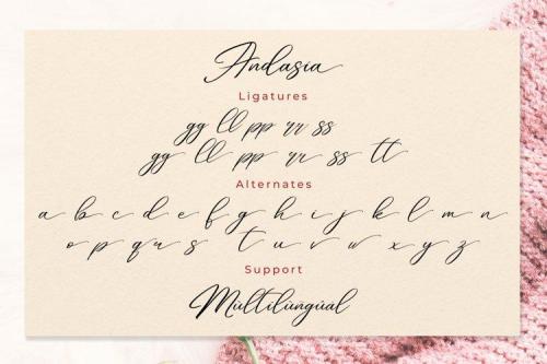 Andasia Script Font 6