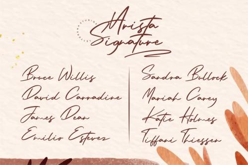 Arista Signature Font 6