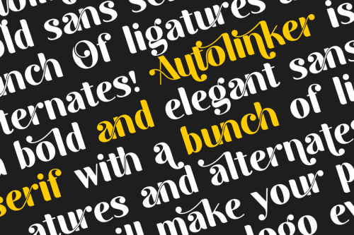 Autolinker Fancy Ligature Font 7
