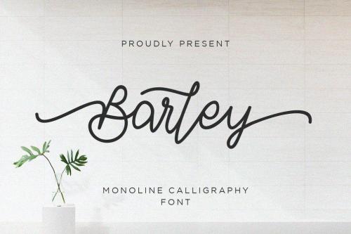 Barley Monoline Calligraphy Font 1