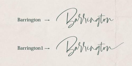 Barrington Calligraphy Font 14