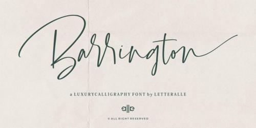 Barrington Calligraphy Font 15