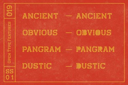 Baskar Stencil Display Font 5