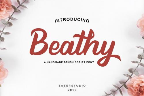 Beathy Brush Script Font 1