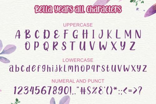 Bella Years Font 3
