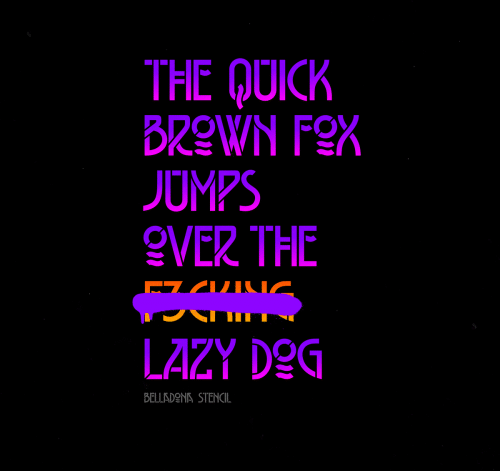 Belladona Stencil Typeface 4