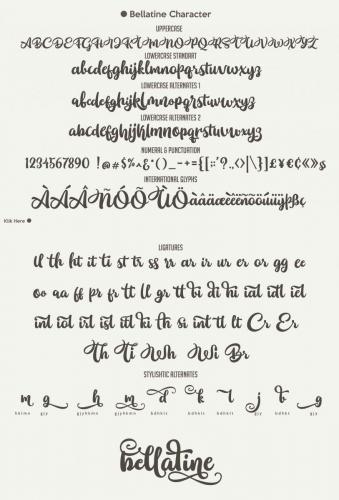 Bellatine Pro Script Font 4