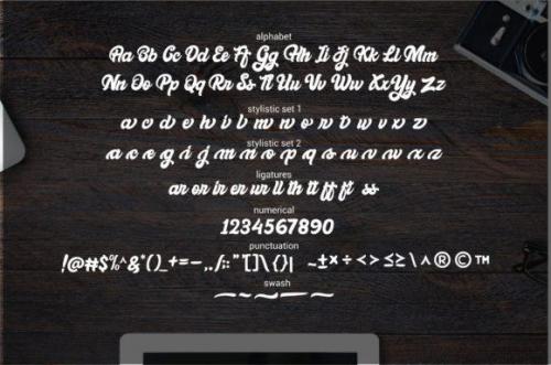 Bellynice Bold Script Font 9