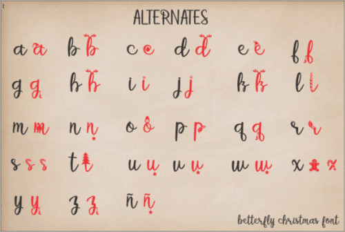 Betterfly Christmas Font 5