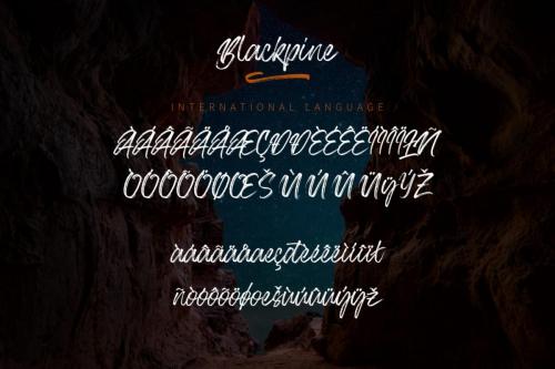 Blackpine Brush Font 7