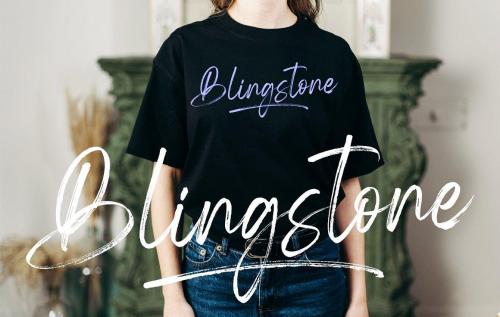 Blingstone Brush Font 6
