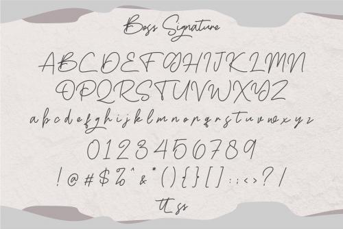 Boss Signature Font 7