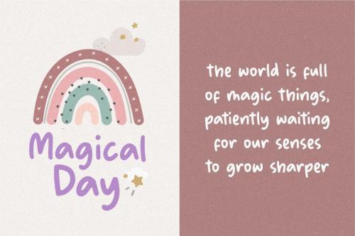 Bubble Rainbow Handbrushed Font 2