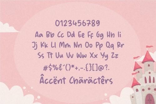 Bubble Rainbow Handbrushed Font 6