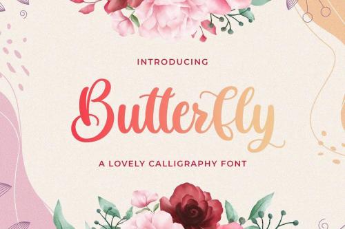 Butterfly Calligraphy Font