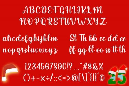 Christmas And Santona Script Font 9